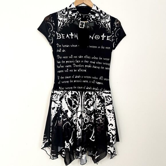 Dolls Kill Dresses & Skirts - Dolls Kill The Rules Death Note Mini Dress Gothic Anime Buckle S